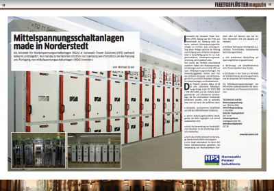HPS Presse - Fleetgeflüster Magazin, Mittelspannungsanlagen made in Norderstedt