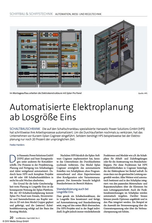 EPLAN: Automatisierte Elektroplanung ab Losgröße Eins